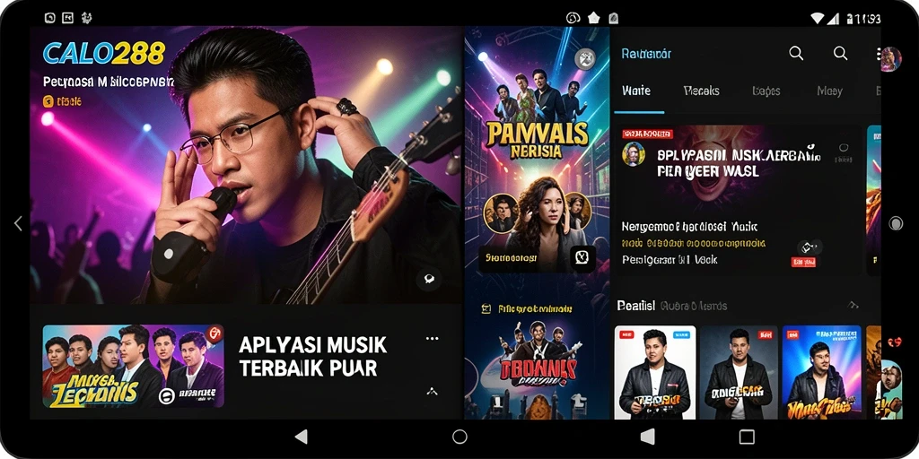 Tampilan gameplay CALO288, menyajikan pengalaman mendengarkan musik yang seru.