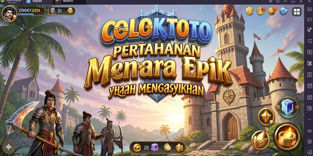 Gameplay menara pertahanan seru dan strategis di COLOKTOTO.