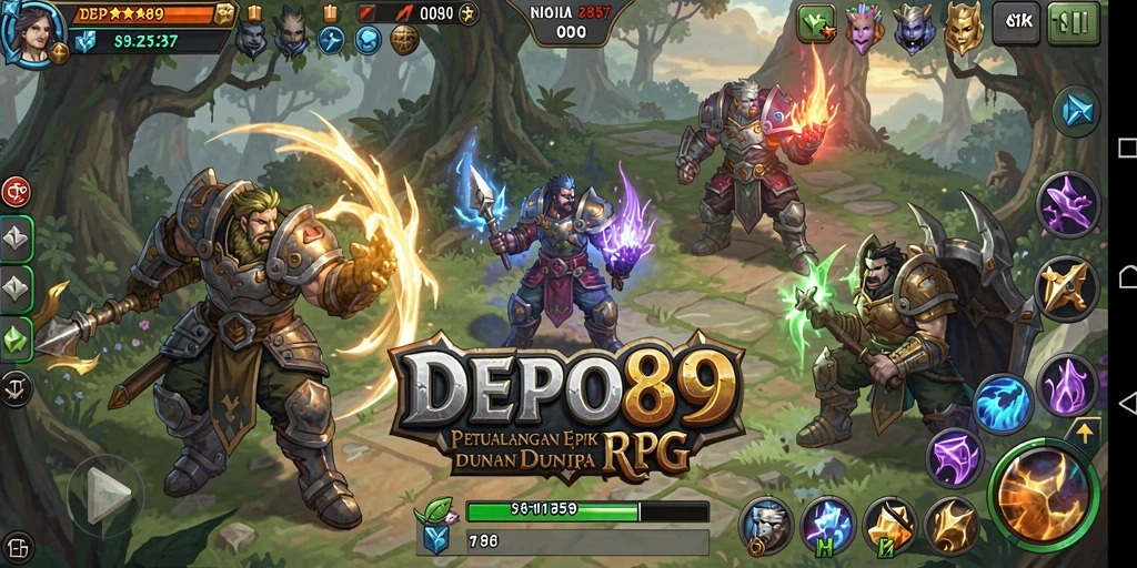Tampilan gameplay menarik dan mendalam di DEPO89