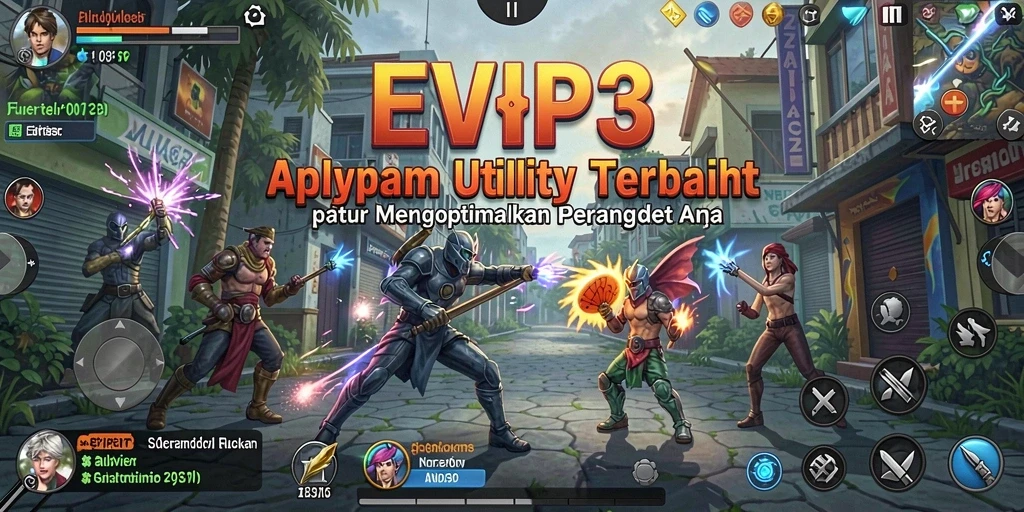 Screenshot utama EVIP3 yang menunjukkan antarmuka aplikasi Utility yang user-friendly.