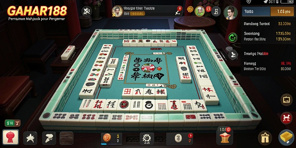Tampilan gameplay Mahjong GAHAR188 yang menarik dan menantang.