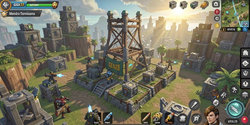 Gameplay menakjubkan dari GIGA33 dalam genre Tower Defense.