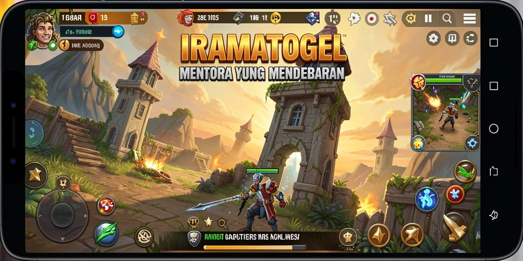 Tampilan menarik gameplay IRAMATOGEL menara pertahanan.