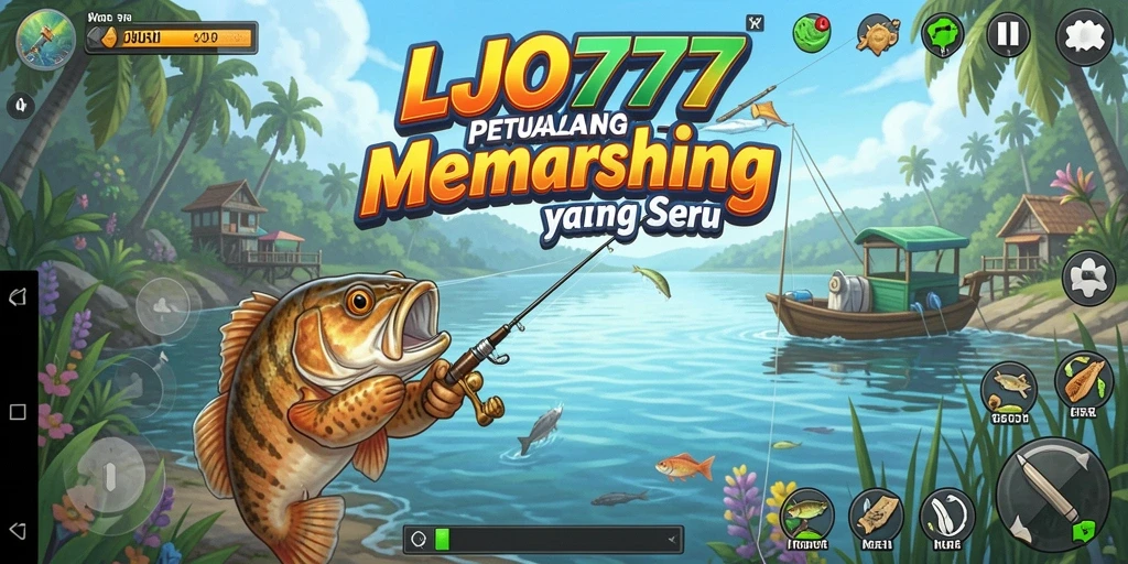 Screenshot utama LJO777 menampilkan gameplay memancing yang seru dan grafis menakjubkan.