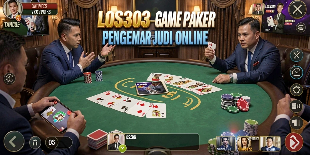 Screenshot LOS303 yang menunjukkan gameplay Poker yang mendebarkan.