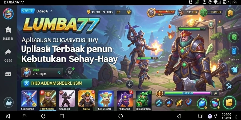 Tampilan antarmuka LUMBA77 yang modern dan user-friendly.
