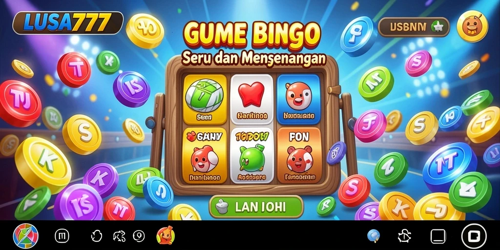 Tampilan gameplay Bingo di LUSA777 yang menarik dan dinamis.