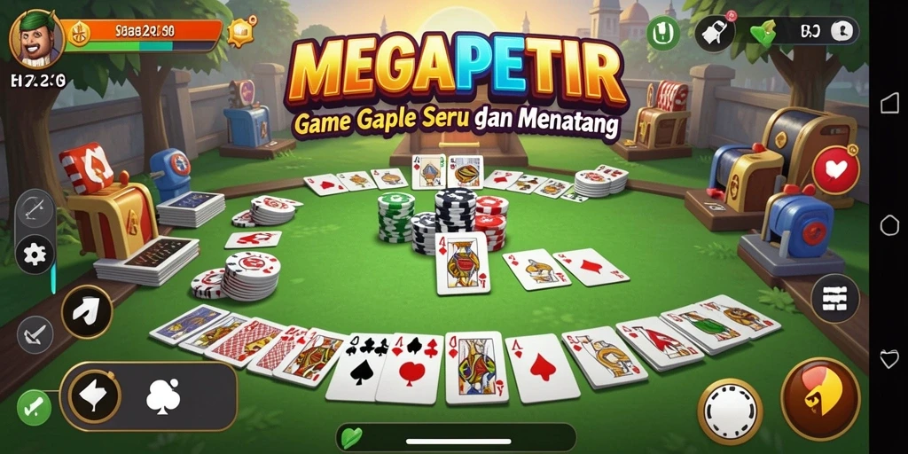 Tampilan gameplay MEGAPETIR yang seru dan menantang.