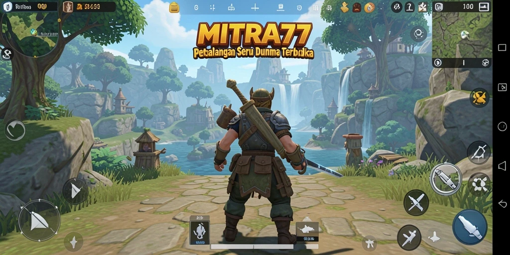 Tampilan gameplay <strong>MITRA77</strong> yang menakjubkan dalam dunia terbuka.
