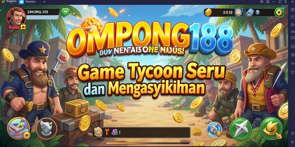 Gameplay seru OMPONG188 dengan grafik menarik dan strategi bisnis.