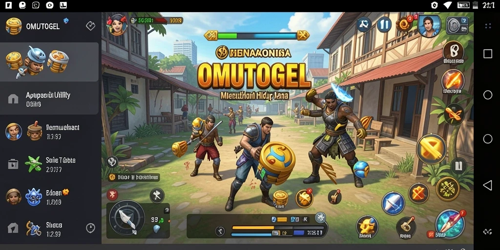 Tampilan menarik dan fungsional dari OMUTOGEL sebagai aplikasi Utility.