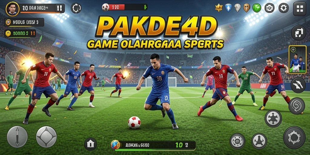 Screenshot gameplay yang menunjukkan aksi seru dalam permainan olahraga PAKDE4D.