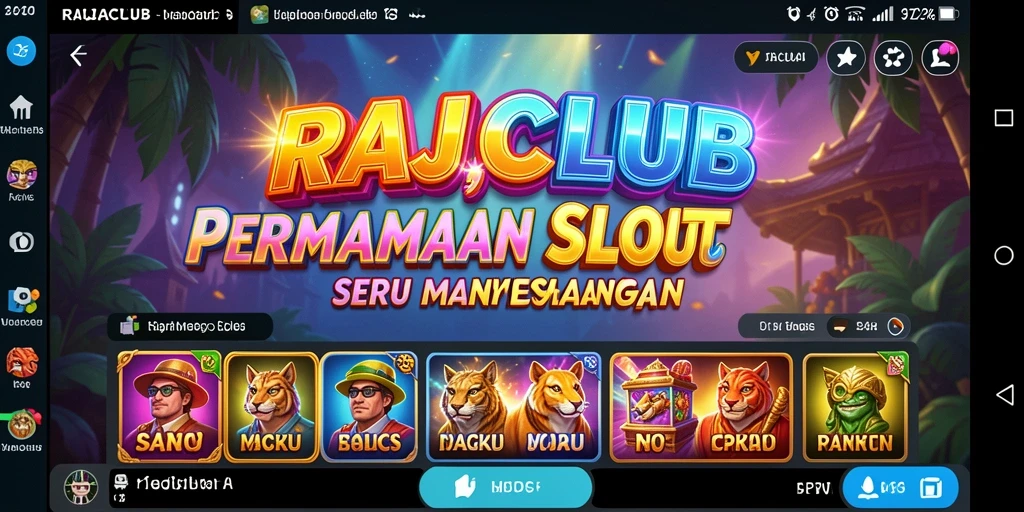 Screenshot menampilkan gameplay seru dari RAJACLUB dengan mesin slot yang menarik.