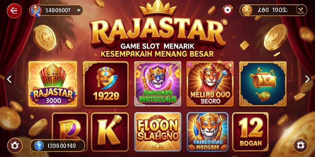 Screenshot gameplay RAJASTAR menunjukkan keseruan permainan Slot.