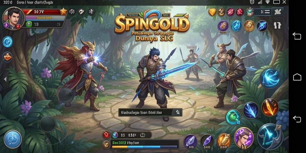 Tangkapan layar SPINGOLD menampilkan gameplay strategi yang mendalam.