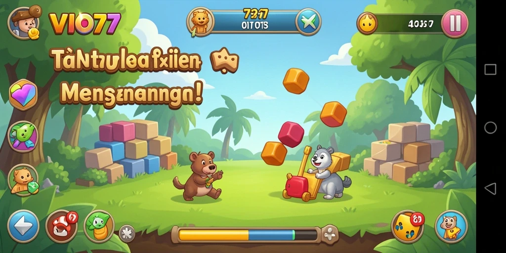 Screenshot gameplay VIO77 menampilkan pengalaman puzzle yang seru.
